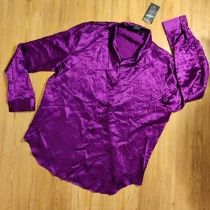 Purple Silk Shirt NWT